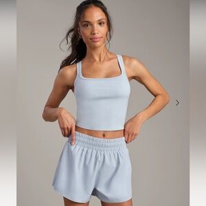 RHONE Light Blue Sports Bra and Shorts Set
